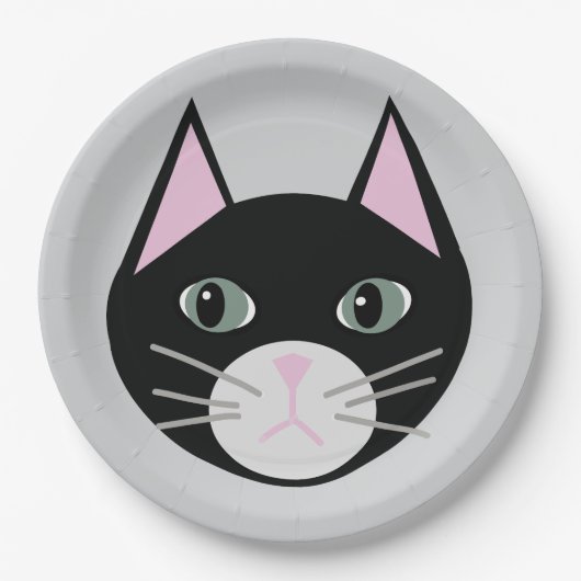Black cat pappteller (Vorderseite)