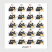 Black Cat Party Aufkleber (Blatt)