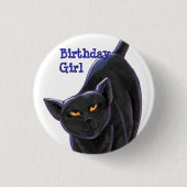 Black Cat Party Center Button (Vorderseite)