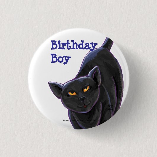 Black Cat Party Center Button (Vorderseite)