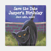 Black Cat Party Center Magnet (Vorne)