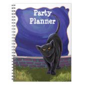 Black Cat Party Center Notizblock (Vorderseite)