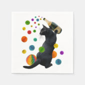 Black Cat Party Napkins Serviette (Vorderseite)
