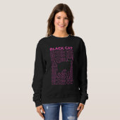 Black Cat Pastel Aesthetic Sweatshirt (Vorne ganz)
