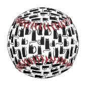 Black Cat Pattern Baseball (Rückseite)