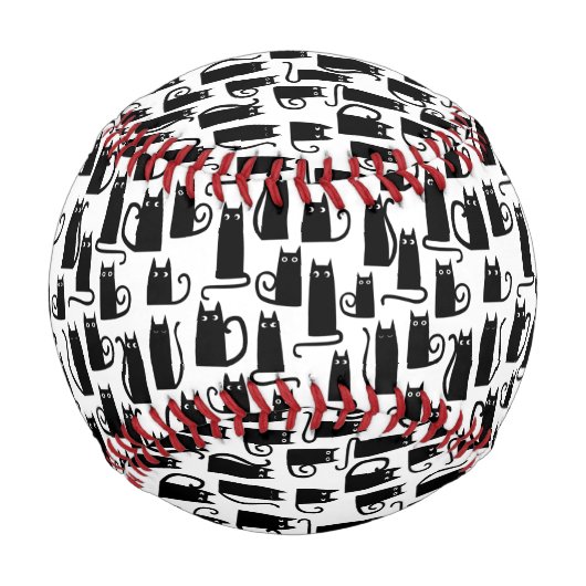 Black Cat Pattern Baseball (Vorderseite)