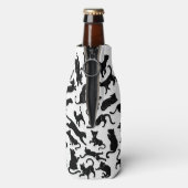 Black Cat Pattern Flaschenkühler (Flasche Rückseite)