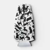 Black Cat Pattern Flaschenkühler (Rückseite)