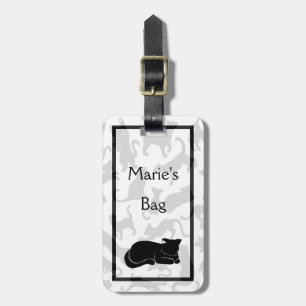 Black Cat Pattern Gepäckanhänger