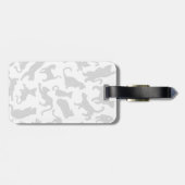 Black Cat Pattern Gepäckanhänger (Rückseite horizontal)