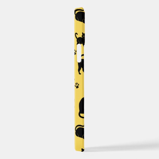 Black Cat Pattern iPhone Hülle (Rechte Seite)