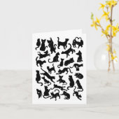 Black Cat Pattern Karte (Gelbe Blume)