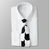 Black Cat Pattern Krawatte (Gebunden)