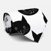 Black Cat Pattern Krawatte (Gerollt)