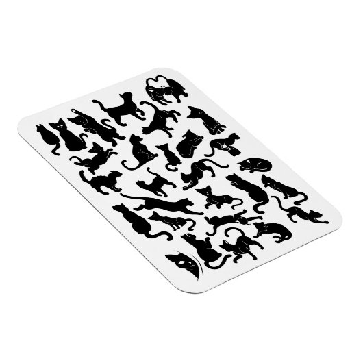 Black Cat Pattern Magnet (Rechte Seite)