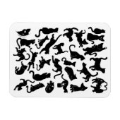 Black Cat Pattern Magnet (Horizontal)