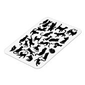 Black Cat Pattern Magnet (Linke Seite)