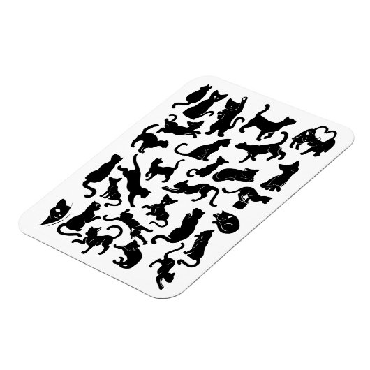 Black Cat Pattern Magnet (Linke Seite)