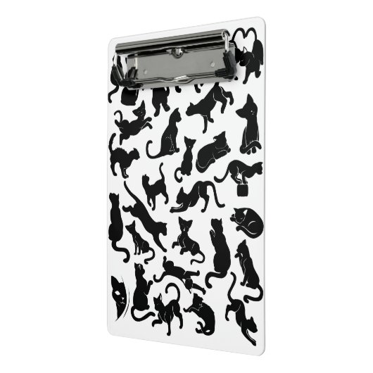 Black Cat Pattern Mini Klemmbrett (Gewinkelt2)