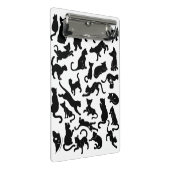 Black Cat Pattern Mini Klemmbrett (Schrägansicht)
