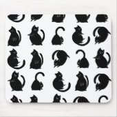 Black Cat Pattern Mousepad (Vorne)