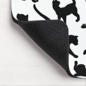 Black Cat Pattern Mousepad (Ecke)