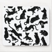 Black Cat Pattern Mousepad (Vorne)