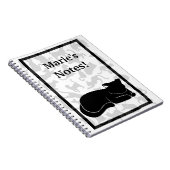 Black Cat Pattern Notizblock (Rechte Seite)