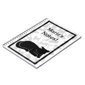 Black Cat Pattern Notizblock (Linke Seite)