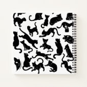 Black Cat Pattern Notizbuch (Rückseite)