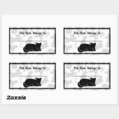 Black Cat Pattern Rechteckiger Aufkleber (Blatt)