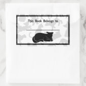 Black Cat Pattern Rechteckiger Aufkleber (Tasche)