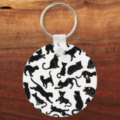 Black Cat Pattern Schlüsselanhänger (Vorderseite)