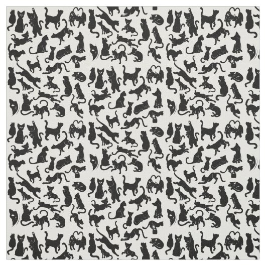 Black Cat Pattern Stoff (Muster)
