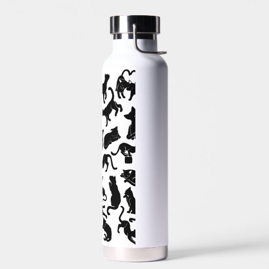 Black Cat Pattern Trinkflasche (Links)