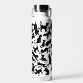 Black Cat Pattern Trinkflasche (Vorne)