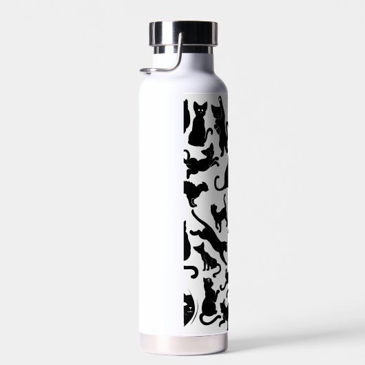 Black Cat Pattern Trinkflasche (Rechts)