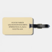 Black Cat Peeking Gepäckanhänger (Rückseite horizontal)