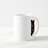 Black Cat Peeking Kaffeetasse (VorderseiteRechts)