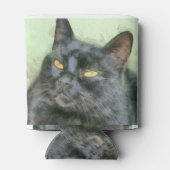 Black Cat Pencil Art Dosenkühler (Rückseite)
