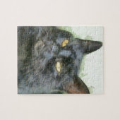 Black Cat Pencil Art Puzzle (Horizontal)
