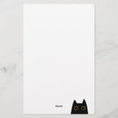 Black Cat Personal Stationery Kids Notizpapier Briefpapier (Rückseite)