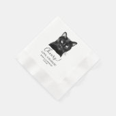 Black Cat Personalisiert Cheers Serviette (Ecke)
