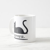 Black Cat Personalisiert Kaffeetasse (Vorderseite Links)