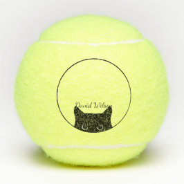 Black Cat Personalisiert Keepake Tennis Ball
