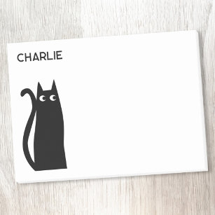 Black Cat Personalisiert Post-it Klebezettel
