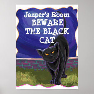 Black Cat Personalisiert Room Poster