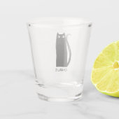 Black Cat Personalisiert Schnapsglas (Rückseite)
