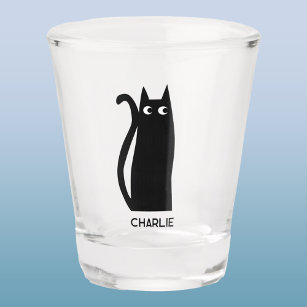 Black Cat Personalisiert Schnapsglas