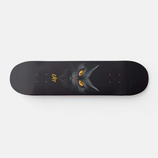 Black Cat Personalisiert Skateboard (Horizontal)